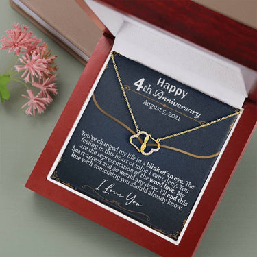 Happy 4th Anniversary Everlasting Love Necklace - Love You This Much